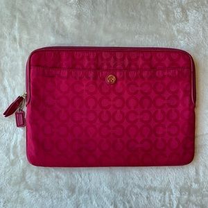 Pink Coach laptop Sleeve Carry Case